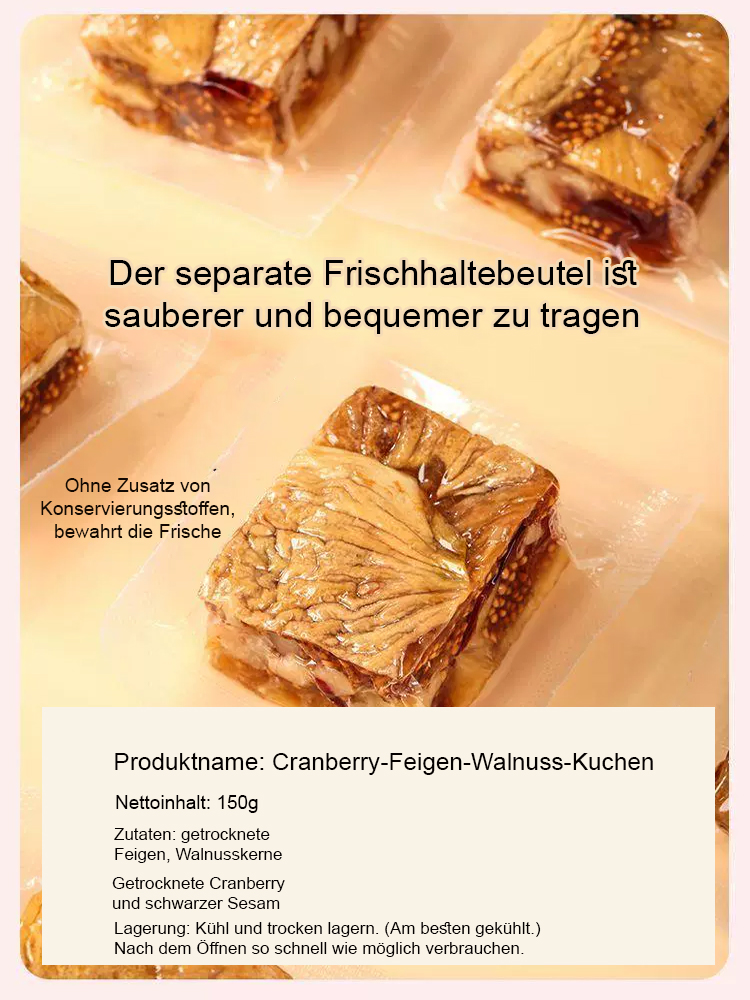 【Ein ganzes Paket gratis zum Ausprobieren!】Cranberry-Feigen-Walnuss-Torte✨Kinder und ältere Menschen können es unbesorgt konsumieren