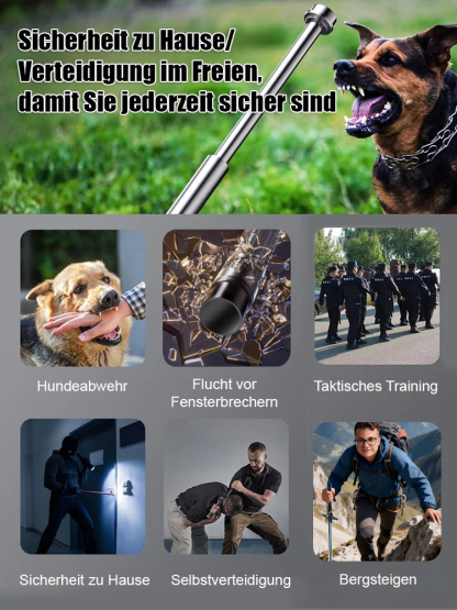 Dreiteiliger, ausziehbarer, tragbarer Wanderstock