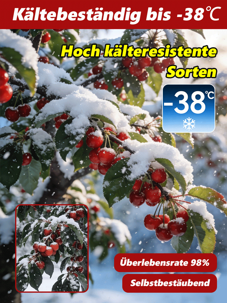 【100% Keimung + Fruchtbildung🍒】Kirschbaumsetzlinge：Regina 4J Kirsche🔥