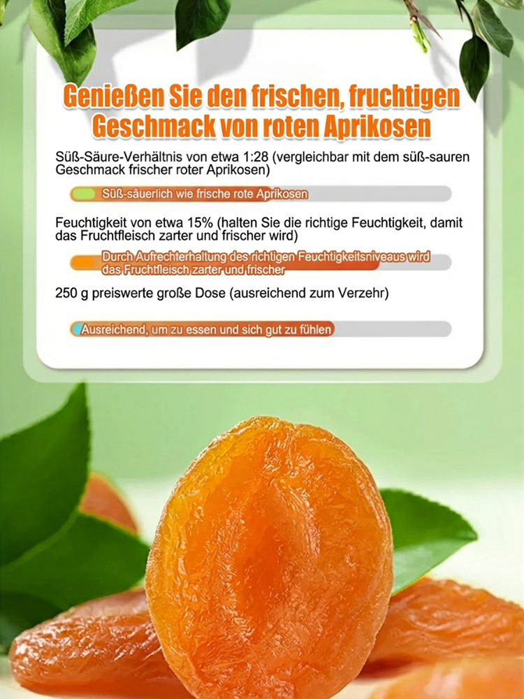 Entkernte goldene getrocknete Aprikosen