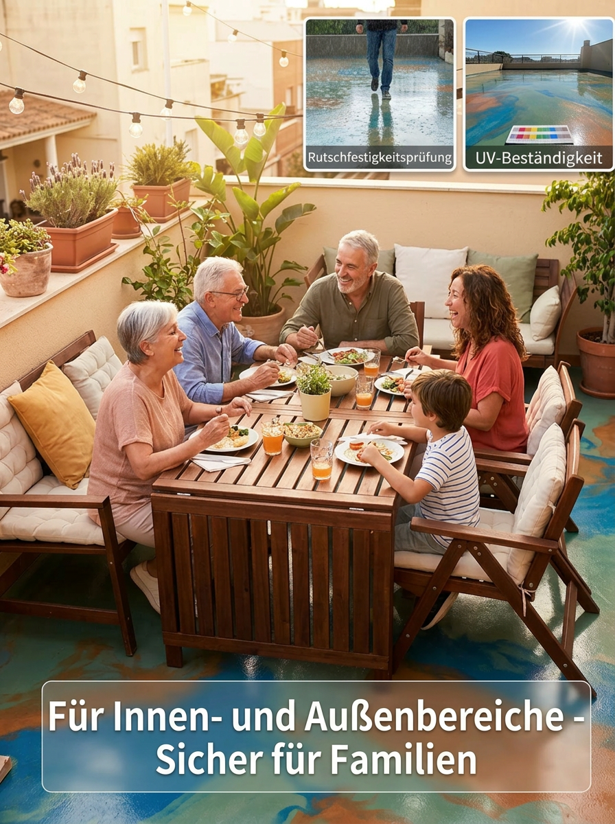 Auch mit Heimwerken lassen sich professionelle Ergebnisse erzielen!🔥Abriebfeste, rutschfeste selbstnivellierende Epoxid-Bodenbeschichtung (ölbasiert)