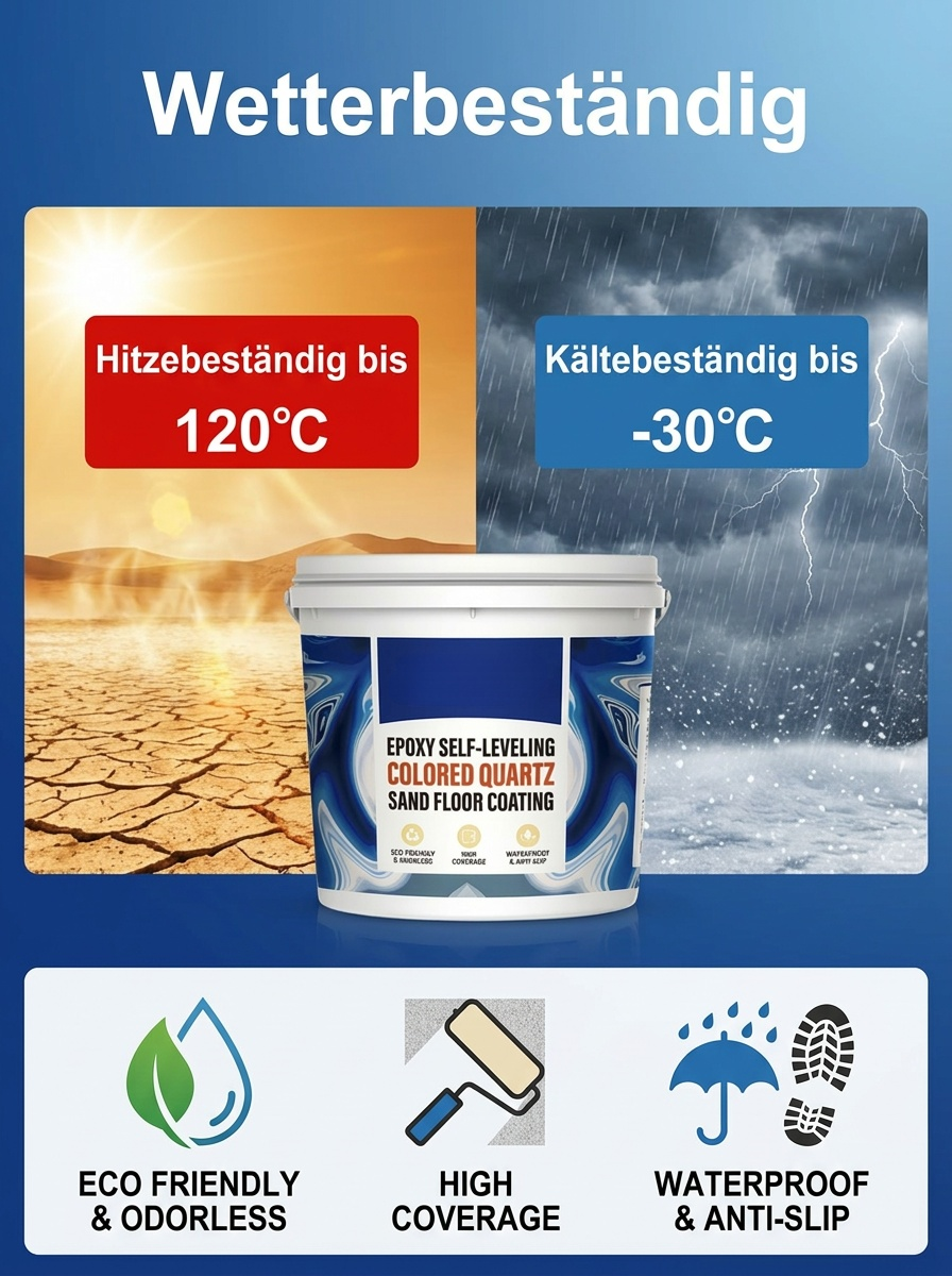 Auch mit Heimwerken lassen sich professionelle Ergebnisse erzielen!🔥Abriebfeste, rutschfeste selbstnivellierende Epoxid-Bodenbeschichtung (ölbasiert)