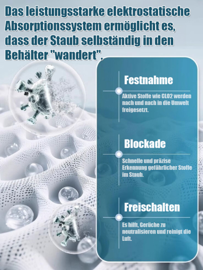 Multifunktionale Staubbox, entwickelt von amerikanischen Biomedizinexperten: ✅️ Staub wird automatisch in den Behälter gesaugt