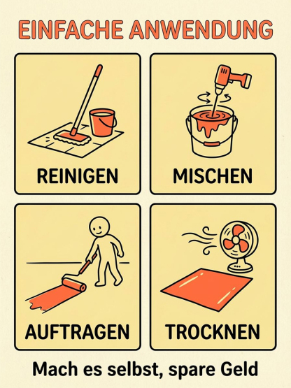 Hochwertige Bodenfarbe,Einmal anwenden, und der Boden, glänzt 20 Jahre lang wie neu!