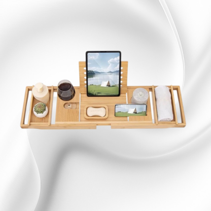 Bambusz fürdőkád tálca