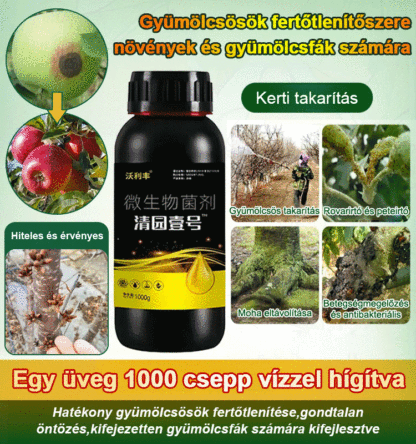 🌳 Rekordtermést akar? Kezdje a téli tisztítással! 1000 kg vízzel hígított egy üveg növényi gyümölcsfa tisztítószer