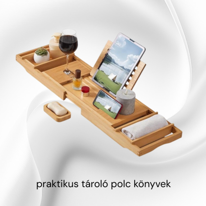 Bambusz fürdőkád tálca