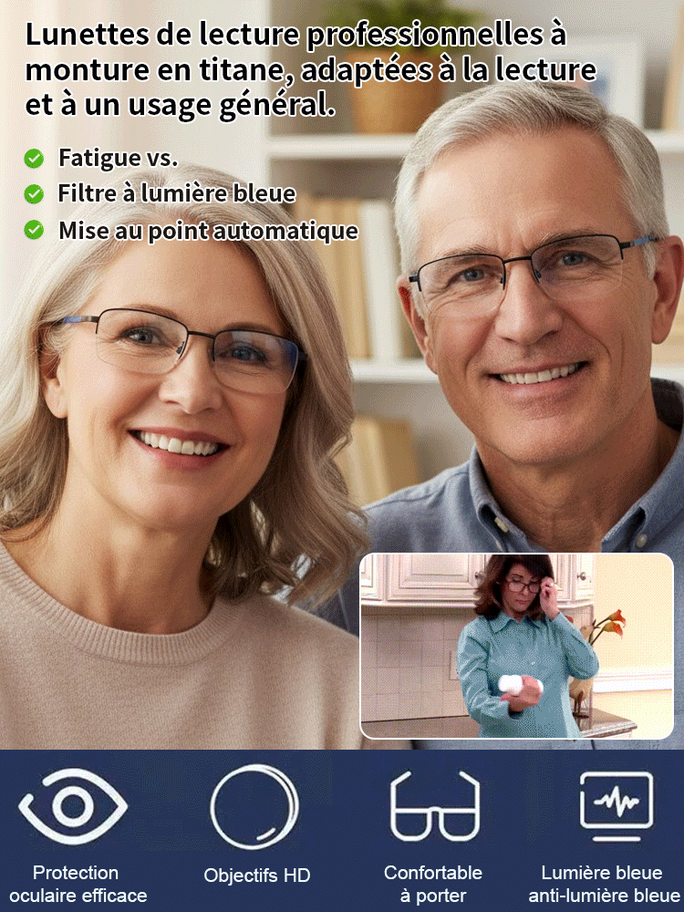 Lunettes multifonctions – Fini les changements de verres ! Ces lunettes sont parfaites pour tout : travail sur ordinateur, lecture et activités de plein air !