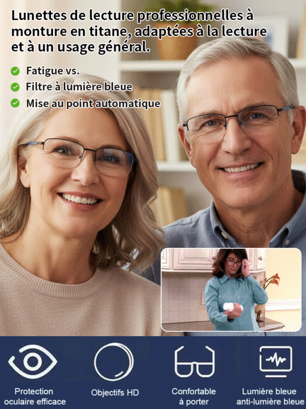 Lunettes multifonctions – Fini les changements de verres ! Ces lunettes sont parfaites pour tout : travail sur ordinateur, lecture et activités de plein air !