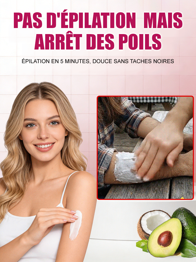 Épilation sans douleur] Crème dépilatoire à l'huile de coco et extraits végétaux