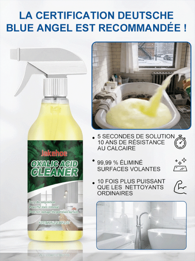 Acide oxalique nettoyant---Redonnez l'éclat du neuf à votre salle de bain – sans frotter pendant des heures ! 🛁✨