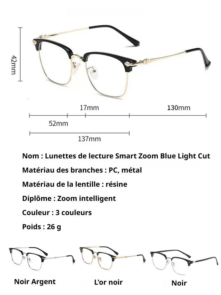 Les dernières lunettes dont vous aurez besoin : lunettes de lecture à mise au point automatique et filtre anti-lumière bleue 👓✨ Dites adieu aux multiples paires de lunettes de lecture bon marché.