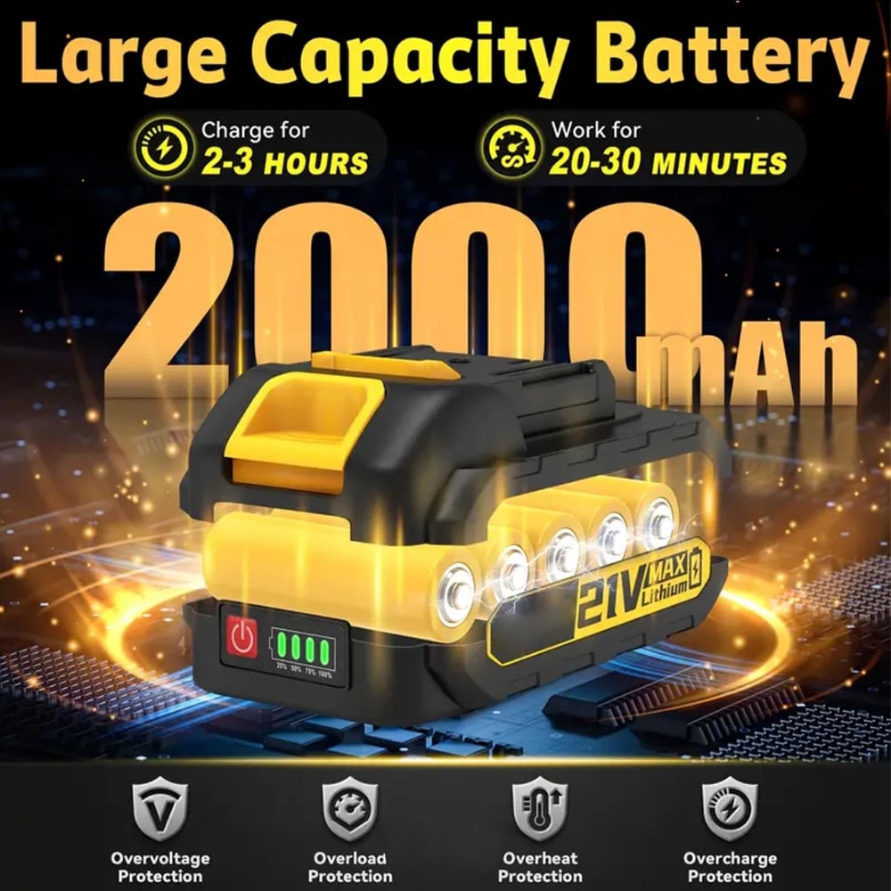 ⚡2battery & 2chain ⚡Mini Chainsaw Cordless 6 Inch