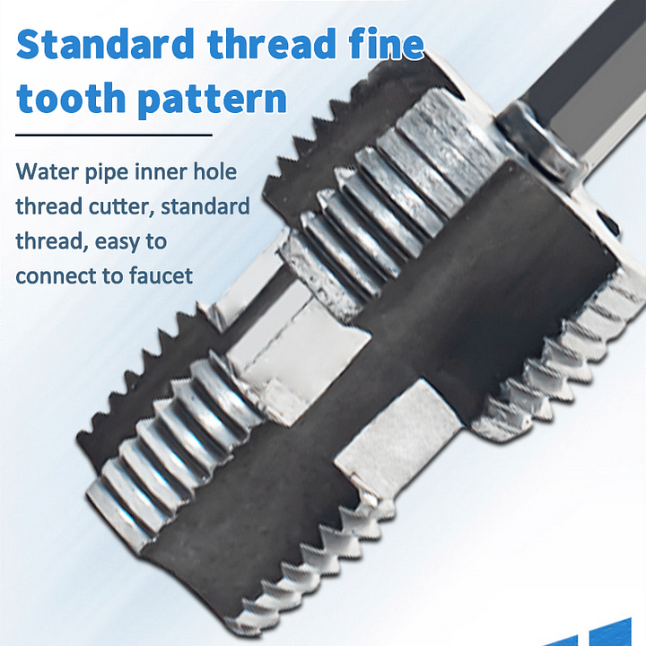 🎉Last Day Clearance Sale - 49% OFF🌲Electric Drill Compatible PVC Pipe Threader Kit with Various Die Sizes-SLOOSELYK