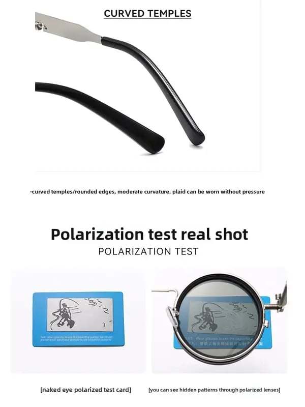 Adjustable 1-9 High Quality Sunglasses Fishing Rounded Polarized Glasses