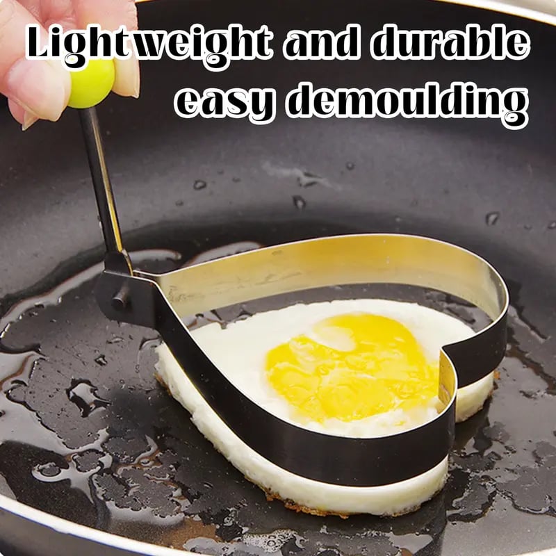 🔥LAST DAY 49% OFF-🔥5PCS Fried Egg Ring Molds Nonstick for Griddle Pan – Stainless Steel Egg Shaper Pancake Maker Set for Frying & Cooking