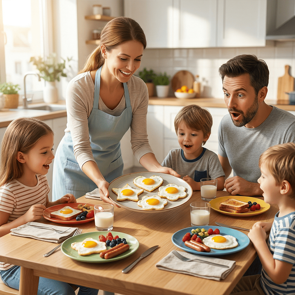 🔥LAST DAY 49% OFF-🔥5PCS Fried Egg Ring Molds Nonstick for Griddle Pan – Stainless Steel Egg Shaper Pancake Maker Set for Frying & Cooking