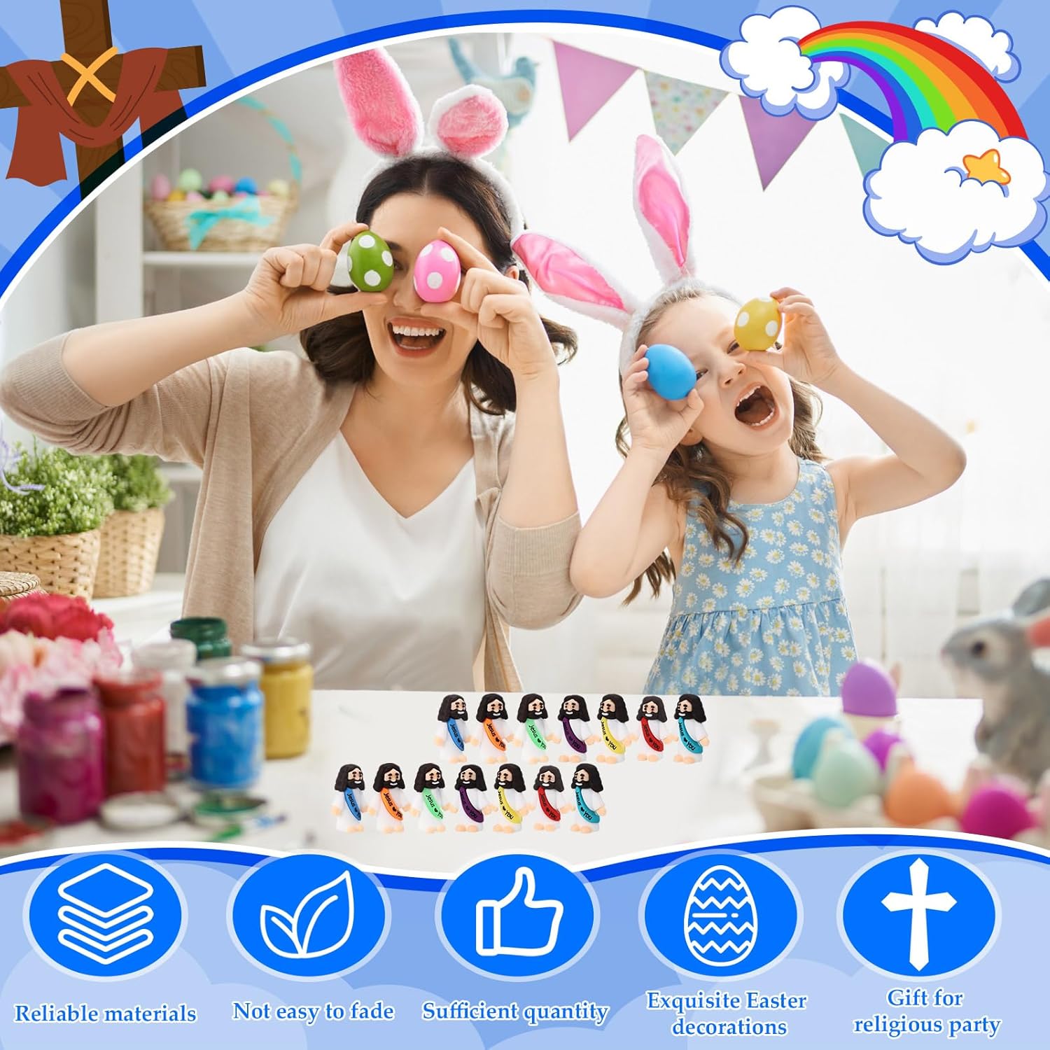 ✝️ Easter Special - Original Design Mini Jesus Figures Jesus Loves You