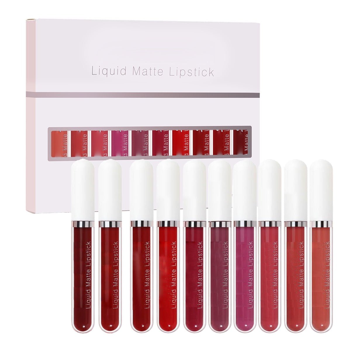 2026 Hot 49% OFF💖10Pcs Liquid Matte Matt Lipstick Set, Long Lasting Lipstick 24 hour Waterproof Lip Gloss
