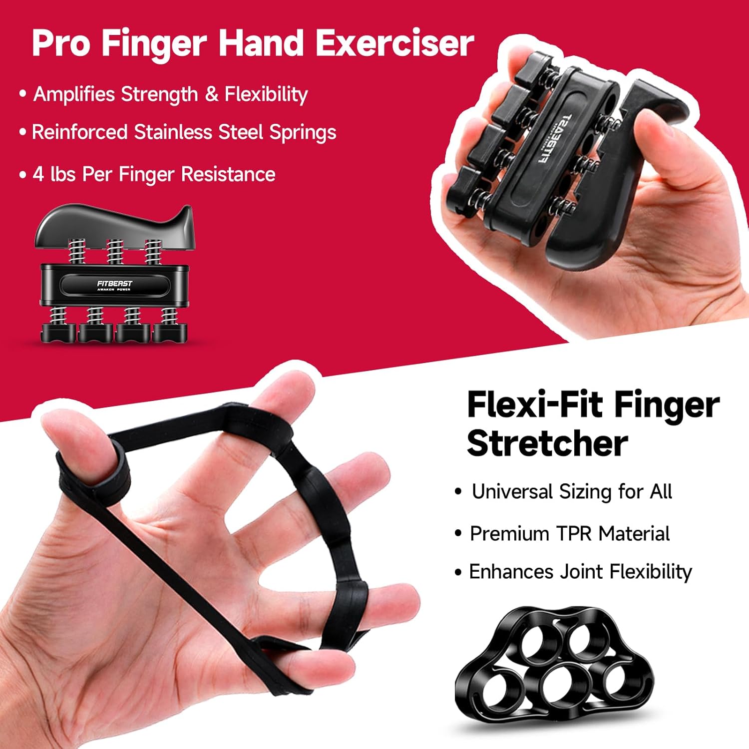 Grip Strengthener Forearm Strengthener Hand Grips Strengthener Kit - 5 Pack Adjustable Resistance-SLOOSELYK