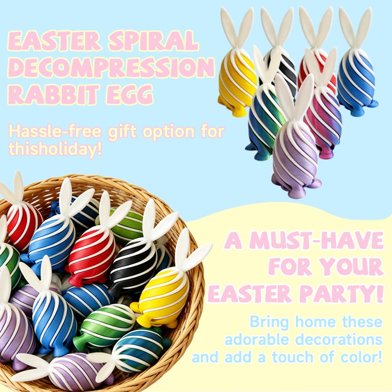 Make Easter extra fun (and calm!) with the Easter Spiral Decompression Rabbit Egg 🥚🐇