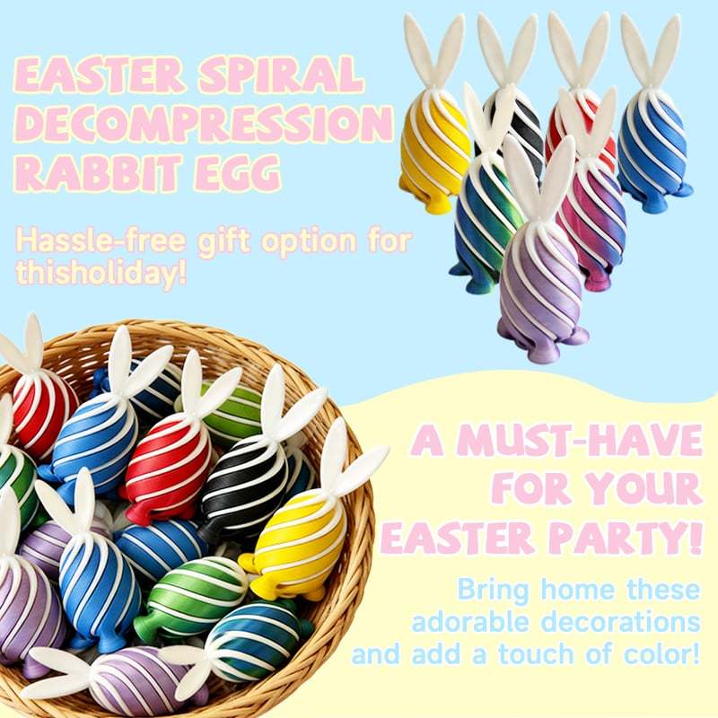 Make Easter extra fun (and calm!) with the Easter Spiral Decompression Rabbit Egg 🥚🐇