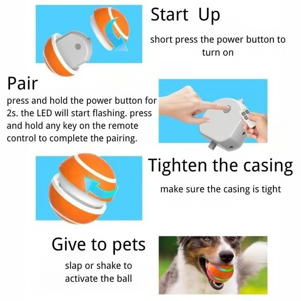 🔥Last Day Promotion 49% OFF🔥 Smart Flashing Interactive Remote Control Toy Ball