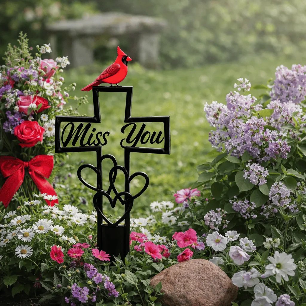 🐦LAST DAY 49% OFF -💖Metal Cemetery Memorial Plaque for Remembrance✝️