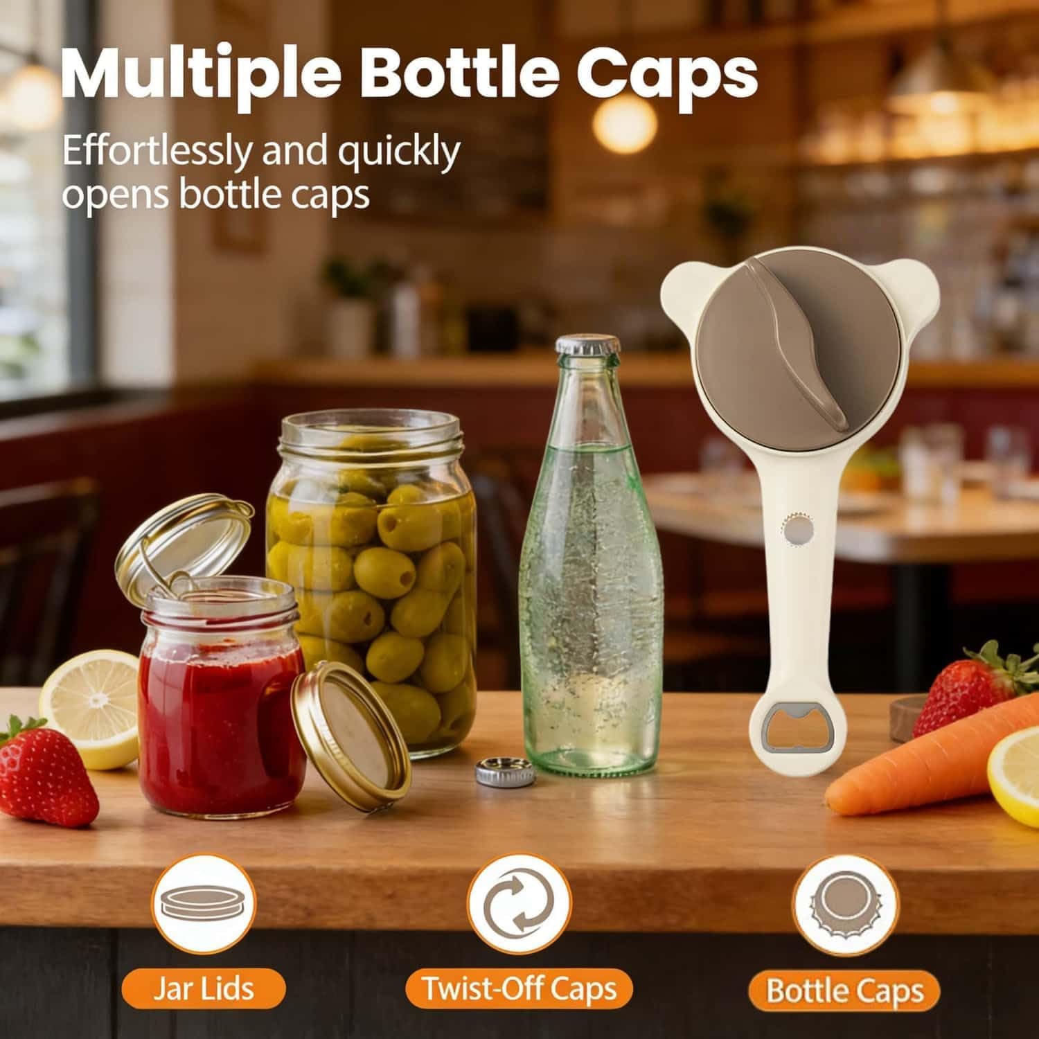 🔥Today's Special - 4-in-1 Jar Opener Adjustable Stainless Steel Lid Remover for Seniors✨🎉