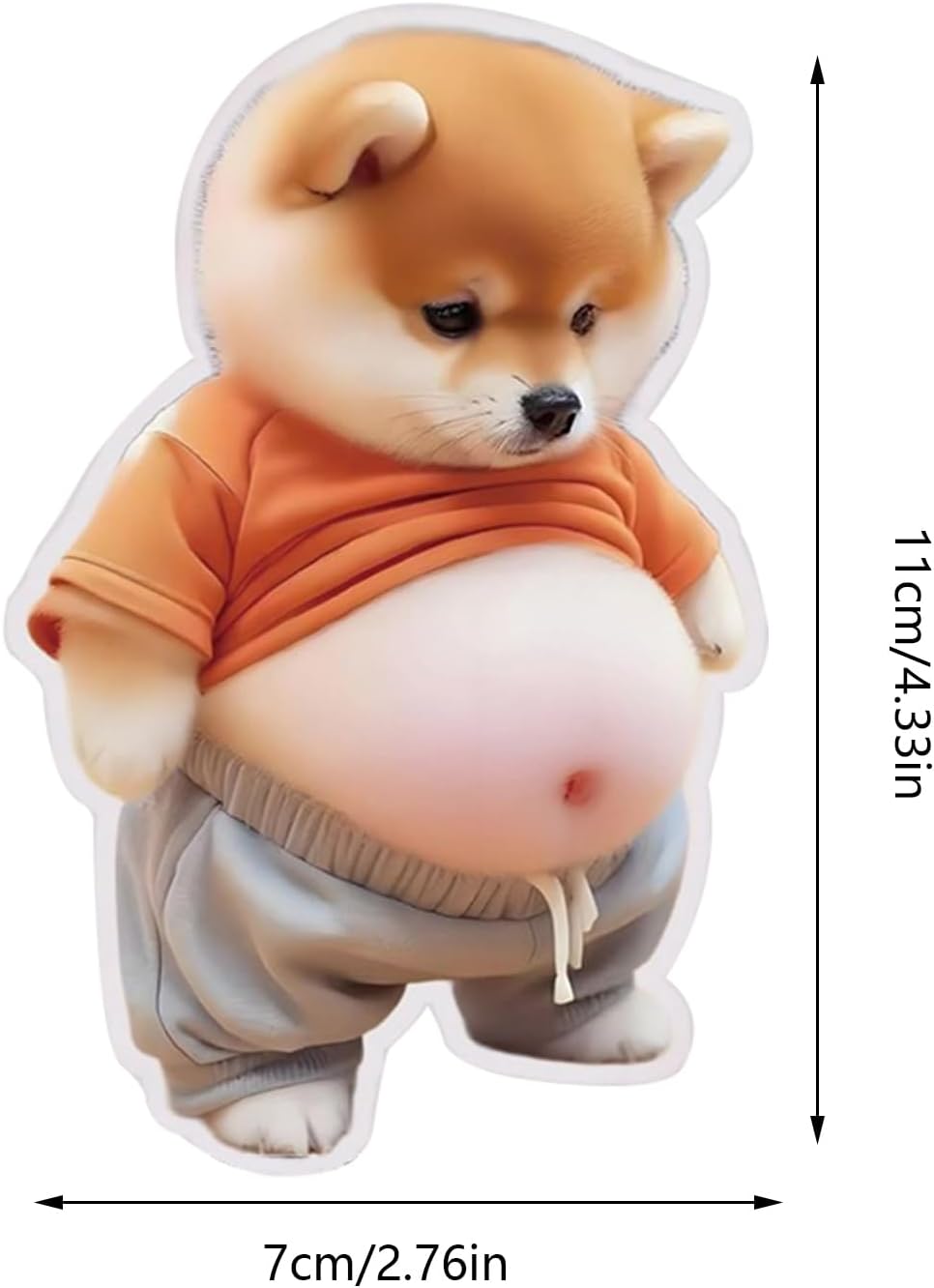 6Pcs 3D Dog & Cat Belly Mochi Squishy Stickers, Stress Relief Fidget, Cute Squeeze Toys for Kids Party Favors, Classroom Gifts, School Rewards, Fun  Gift for Adults & Kids, Silicone Puffy Car Door & Wall Buffers, Valentine's Day & Easter.