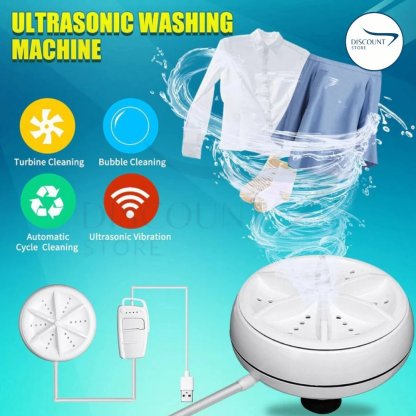 Portable Turbine Ultrasonic Washing Machine - (IMPORTED)