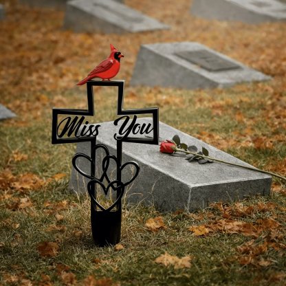 🐦LAST DAY 49% OFF -💖Metal Cemetery Memorial Plaque for Remembrance✝️
