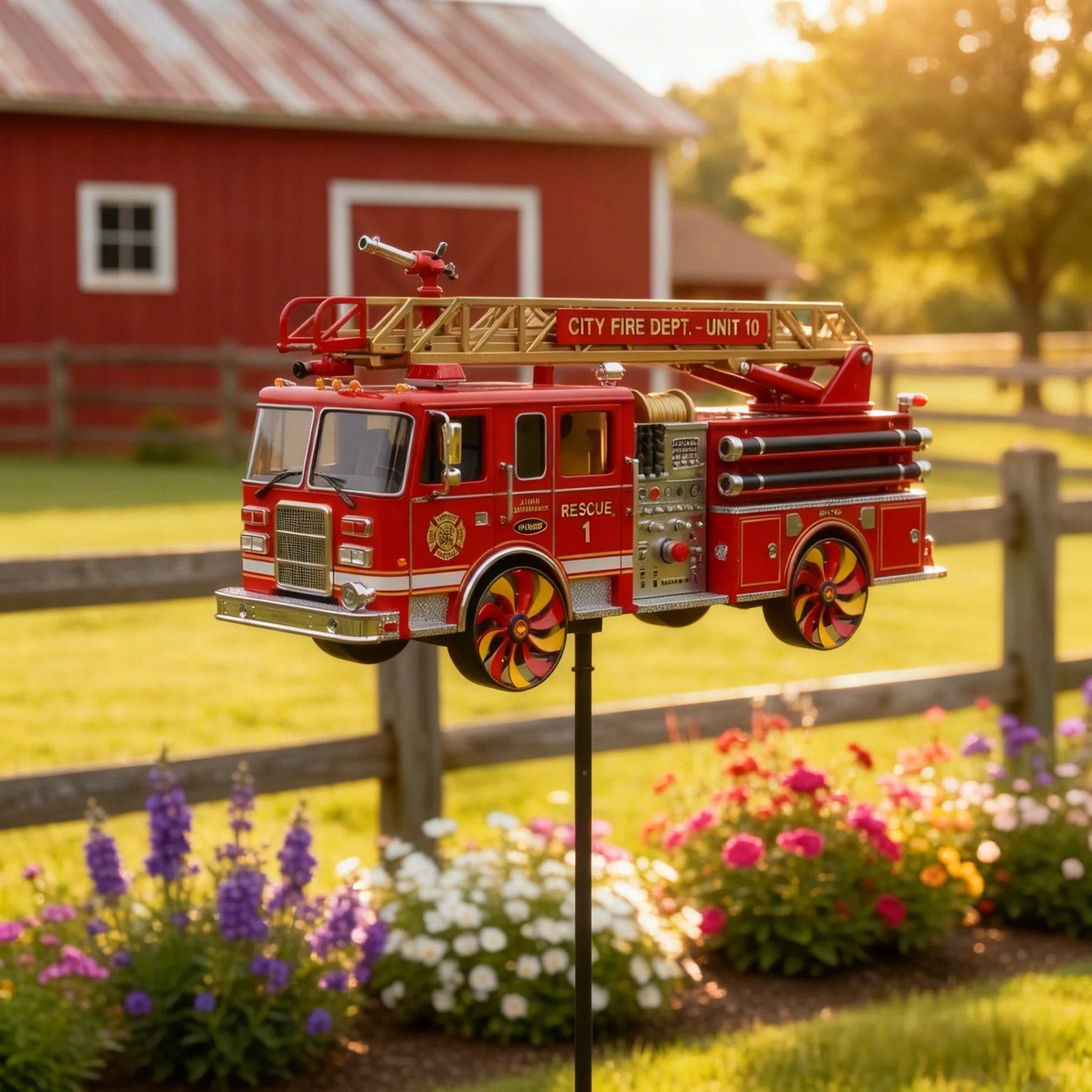 🏆Last Day Promo: 49% OFF 🎖️Fire Truck Garden Wind Spinner Limited Edition