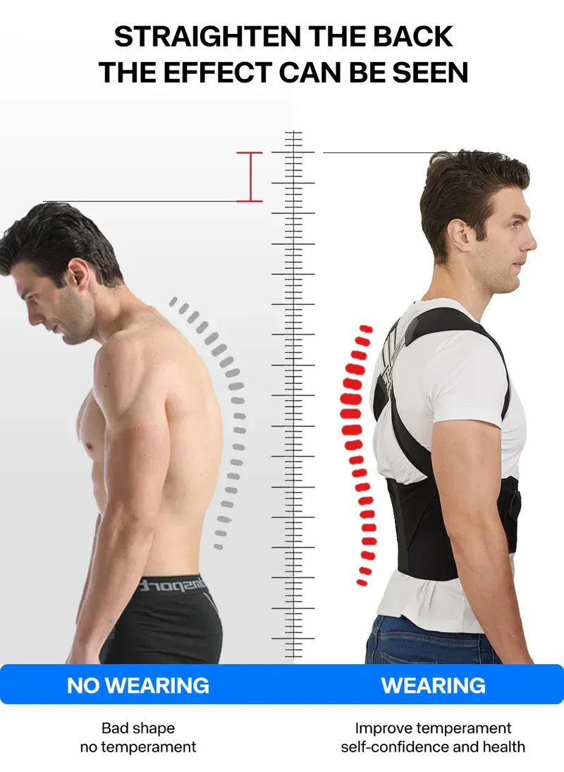 🔥Hot Sale - 💪Adjustable Back Posture Corrector Belt – Relieve Slouching & Pain for Women & Men 🩺