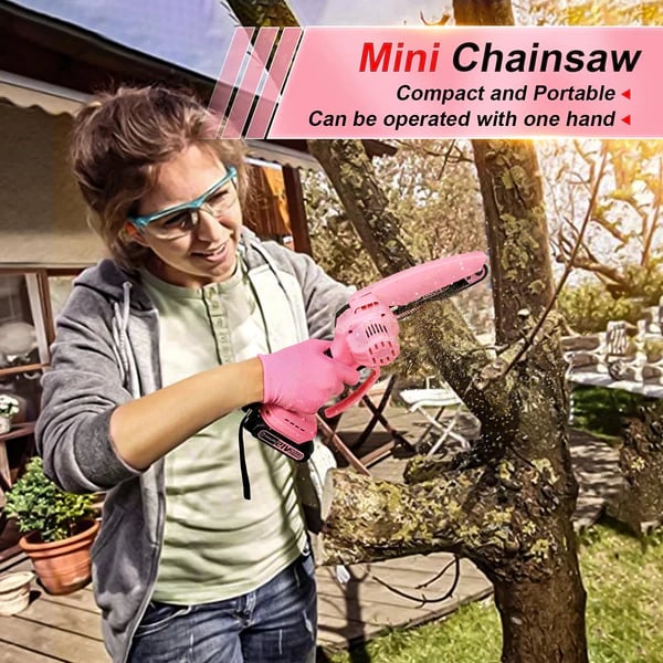 ⚡2battery & 2chain ⚡Mini Chainsaw Cordless 6 Inch