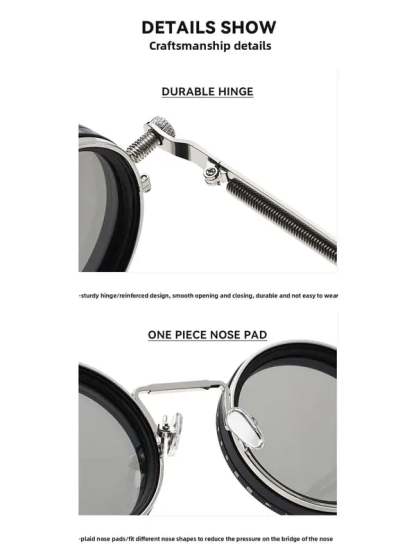 Adjustable 1-9 High Quality Sunglasses Fishing Rounded Polarized Glasses