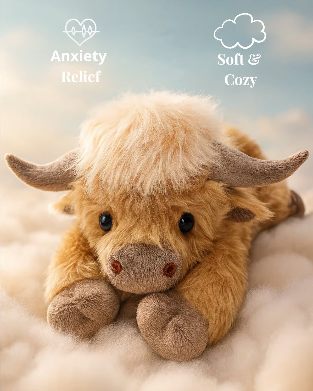 🔥LAST DAY 49% OFF -🎁Cute Cartoon Highland Cow Cuddly Toy🎉 Free Shipping