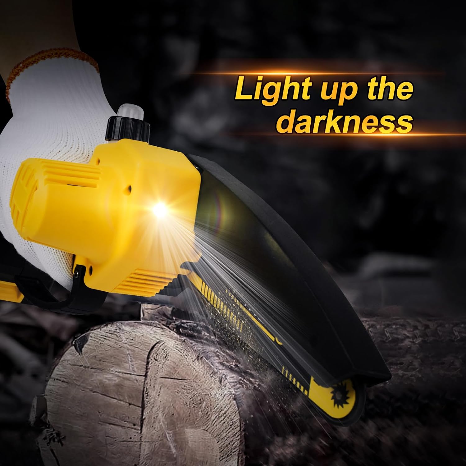 ⚡2battery & 2chain ⚡Mini Chainsaw Cordless 6 Inch