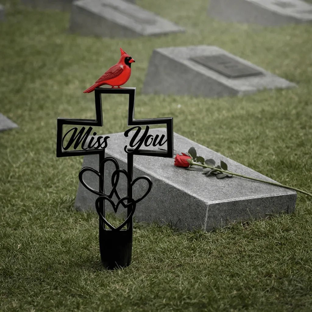 🐦LAST DAY 49% OFF -💖Metal Cemetery Memorial Plaque for Remembrance✝️
