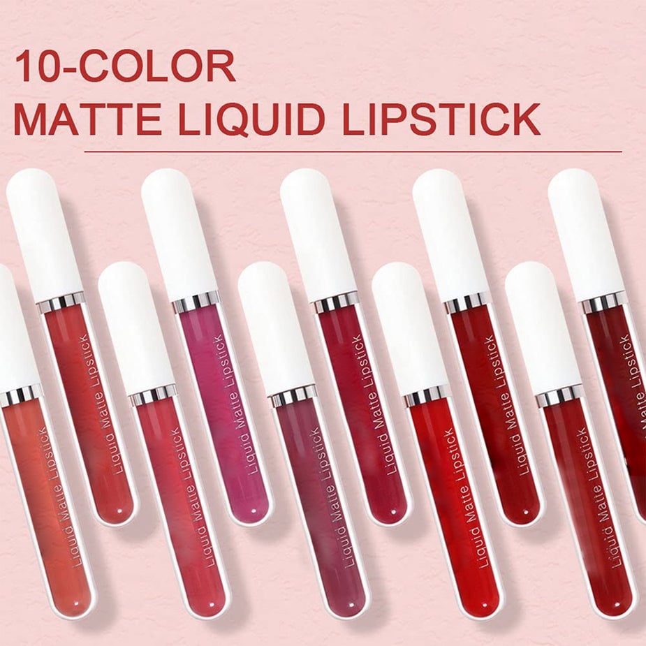 2026 Hot 49% OFF💖10Pcs Liquid Matte Matt Lipstick Set, Long Lasting Lipstick 24 hour Waterproof Lip Gloss