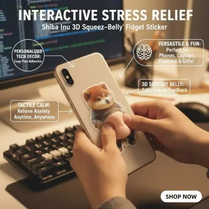 🔥HOT SALVE 6Pcs 3D Dog & Cat Belly Mochi Squishy Stickers