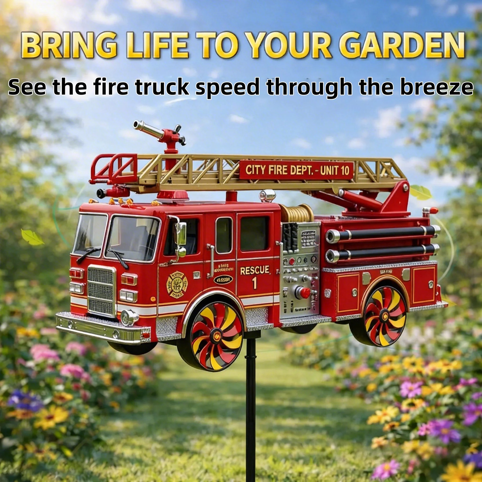 🏆Last Day Promo: 49% OFF 🎖️Fire Truck Garden Wind Spinner Limited Edition