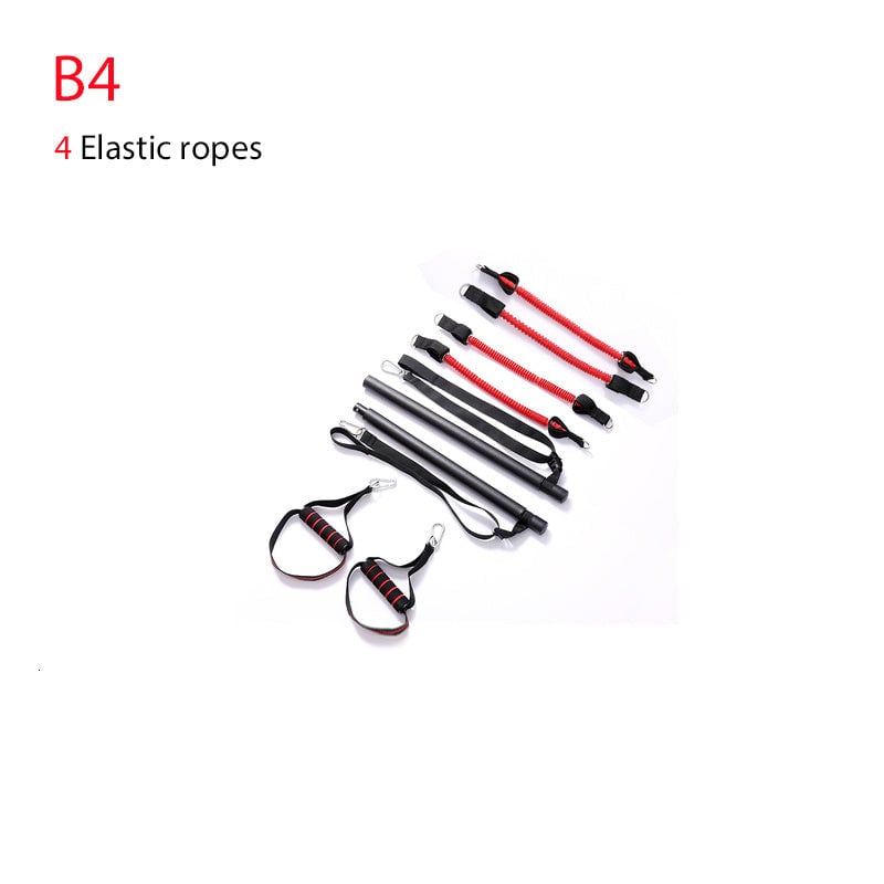 Body Workout Trainer Bar with Resistance Bands-SLOOSELYK