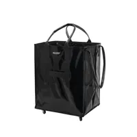HK Rolling Tote Bag with Zip Top & Button Closure