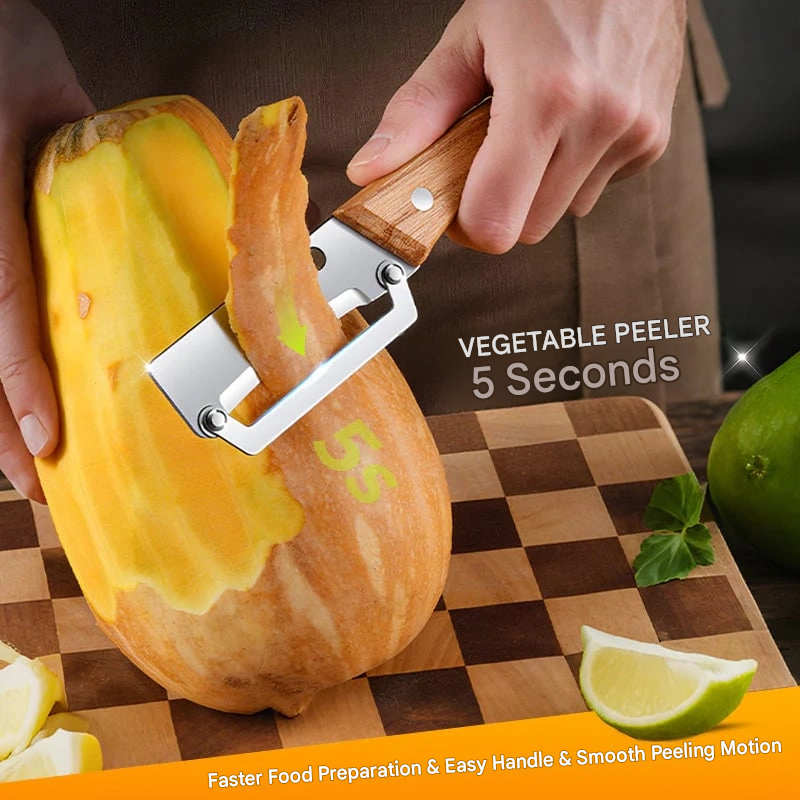 🥕 2 + 1 Free 🔥 Multifunctional Kitchen Vegetable Peeler – Stainless Steel Blade, Ergonomic Handle & Ideal for Fruits and Vegetables ✨