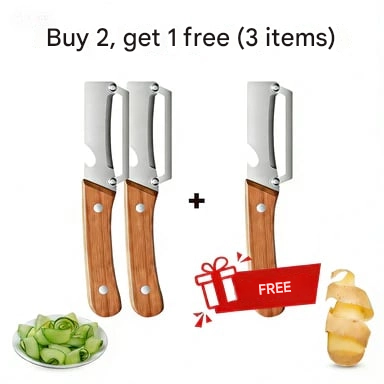 🥕 2 + 1 Free 🔥 Multifunctional Kitchen Vegetable Peeler – Stainless Steel Blade, Ergonomic Handle & Ideal for Fruits and Vegetables ✨