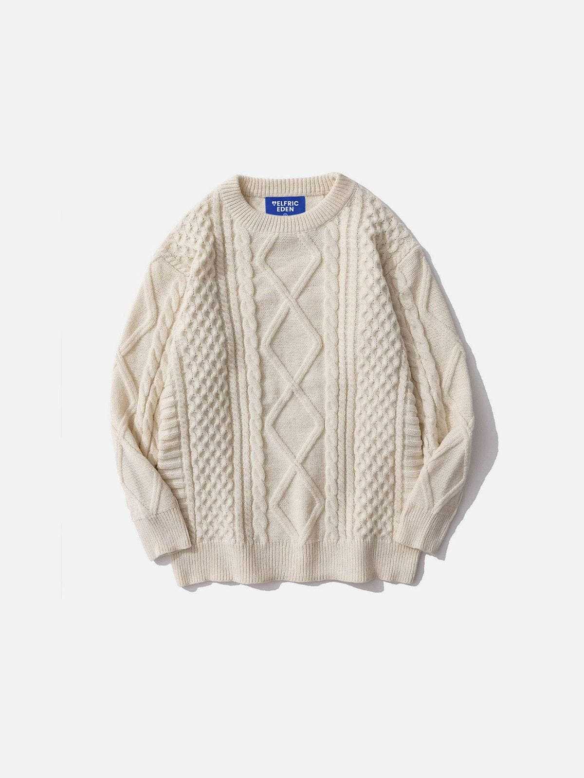 Aelfric Eden Retro 90s Cable Knit Sweater