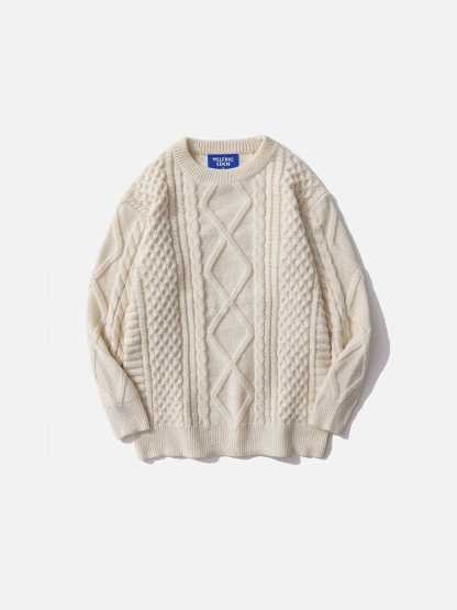 Aelfric Eden Retro 90s Cable Knit Sweater