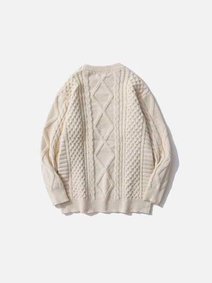 Aelfric Eden Retro 90s Cable Knit Sweater