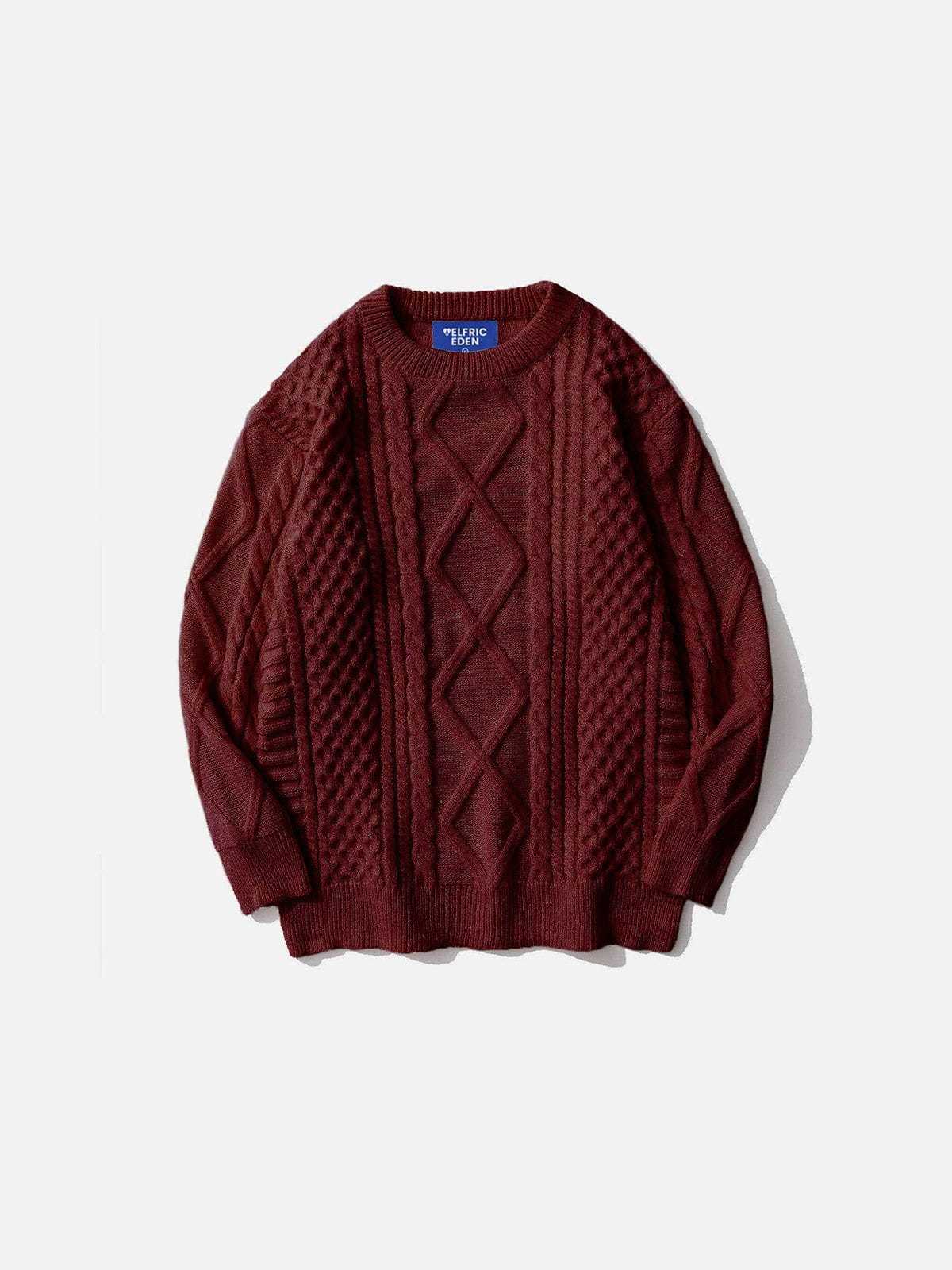 Aelfric Eden Retro 90s Cable Knit Sweater
